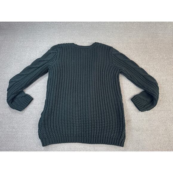 NWT Francesca's Cardigan Sweater Harper Heritage Knit Academia Black Size Large - Picture 2 of 7